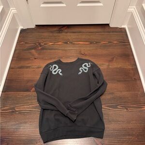 Navy blue channel themed hoodie